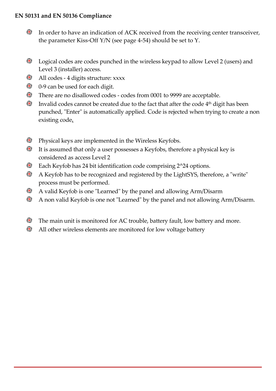 RISCO Group LightSYS 2 User Manual | Page 250 / 256