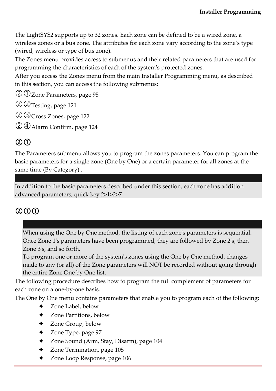 RISCO Group LightSYS 2 User Manual | Page 95 / 256