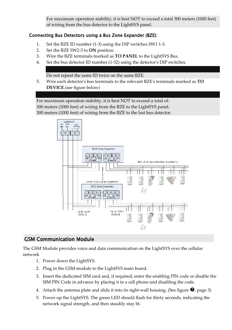 Gsm communication module, Power down the lightsys, Plug in the gsm module to the lightsys main board | RISCO Group LightSYS Ver 2.xx User Manual | Page 10 / 28