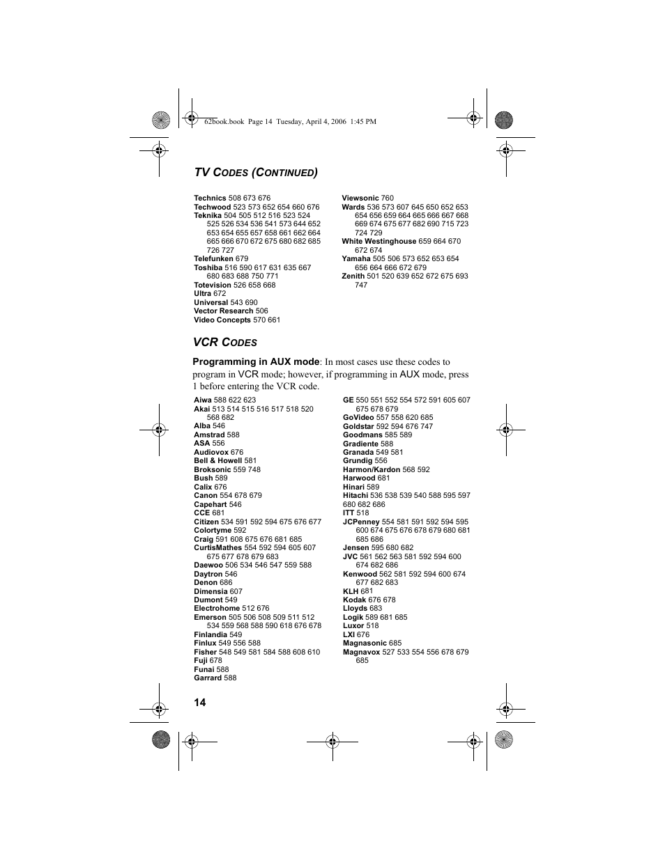 Tv c, Vcr c | Dish Network DVR 942 User Manual | Page 24 / 34