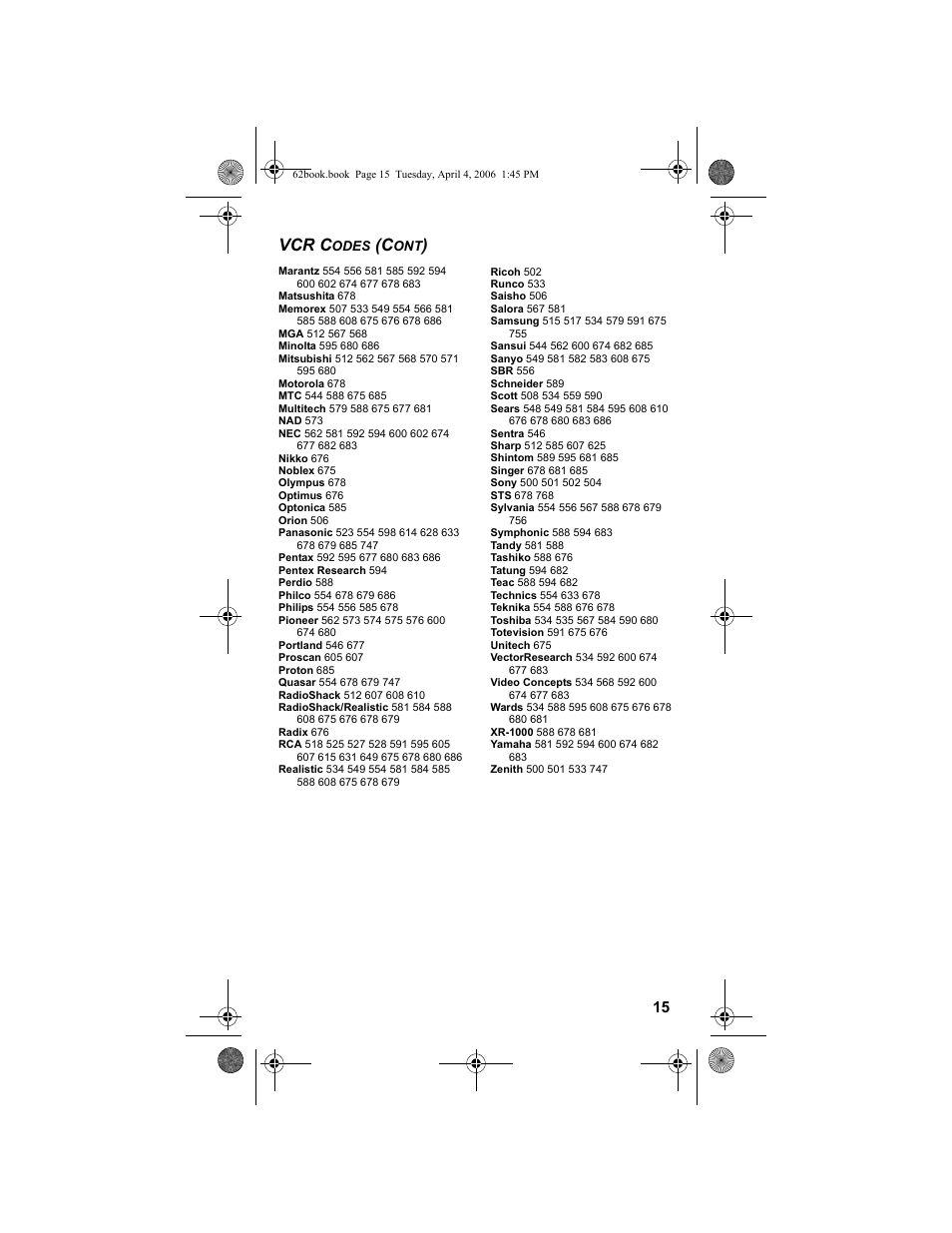 Vcr c | Dish Network DVR 942 User Manual | Page 25 / 34