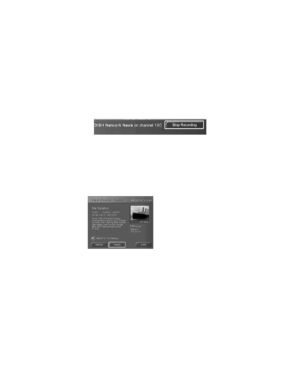 Select tv listings from tv home | Dish Network DISHPLAYER 500 User Manual | Page 13 / 40