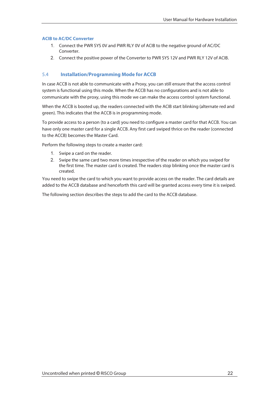 RISCO Group axesplus® User Manual | Page 23 / 65