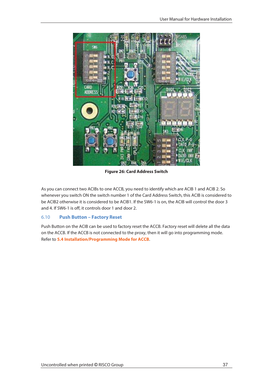 RISCO Group axesplus® User Manual | Page 38 / 65