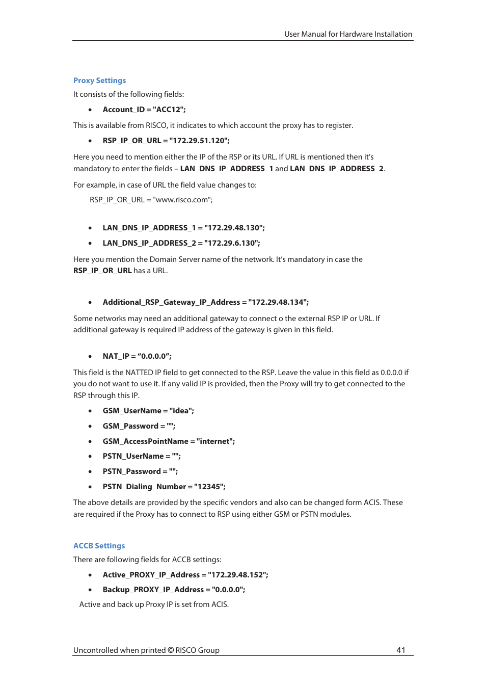 RISCO Group axesplus® User Manual | Page 42 / 65