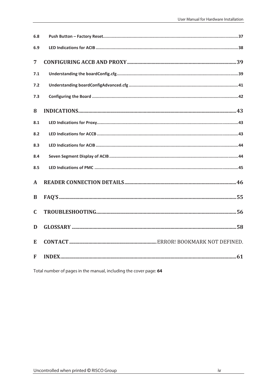 RISCO Group axesplus® User Manual | Page 5 / 65