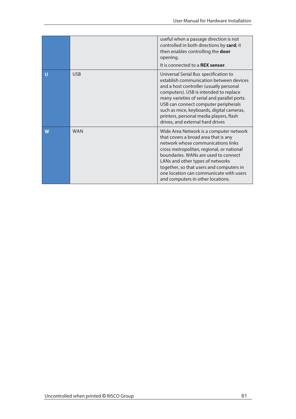 RISCO Group axesplus® User Manual | Page 62 / 65