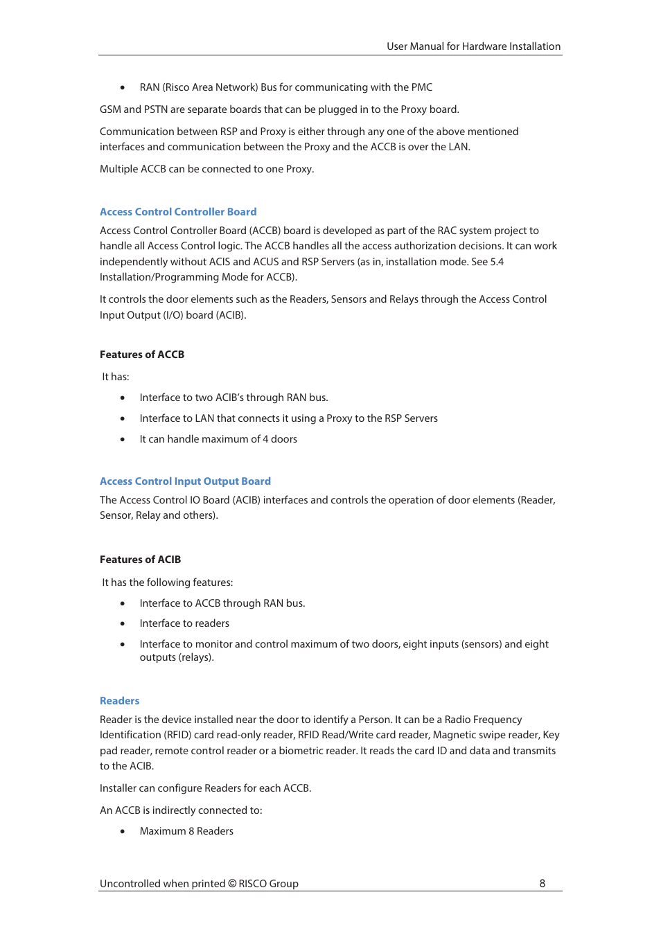 RISCO Group axesplus® User Manual | Page 9 / 65