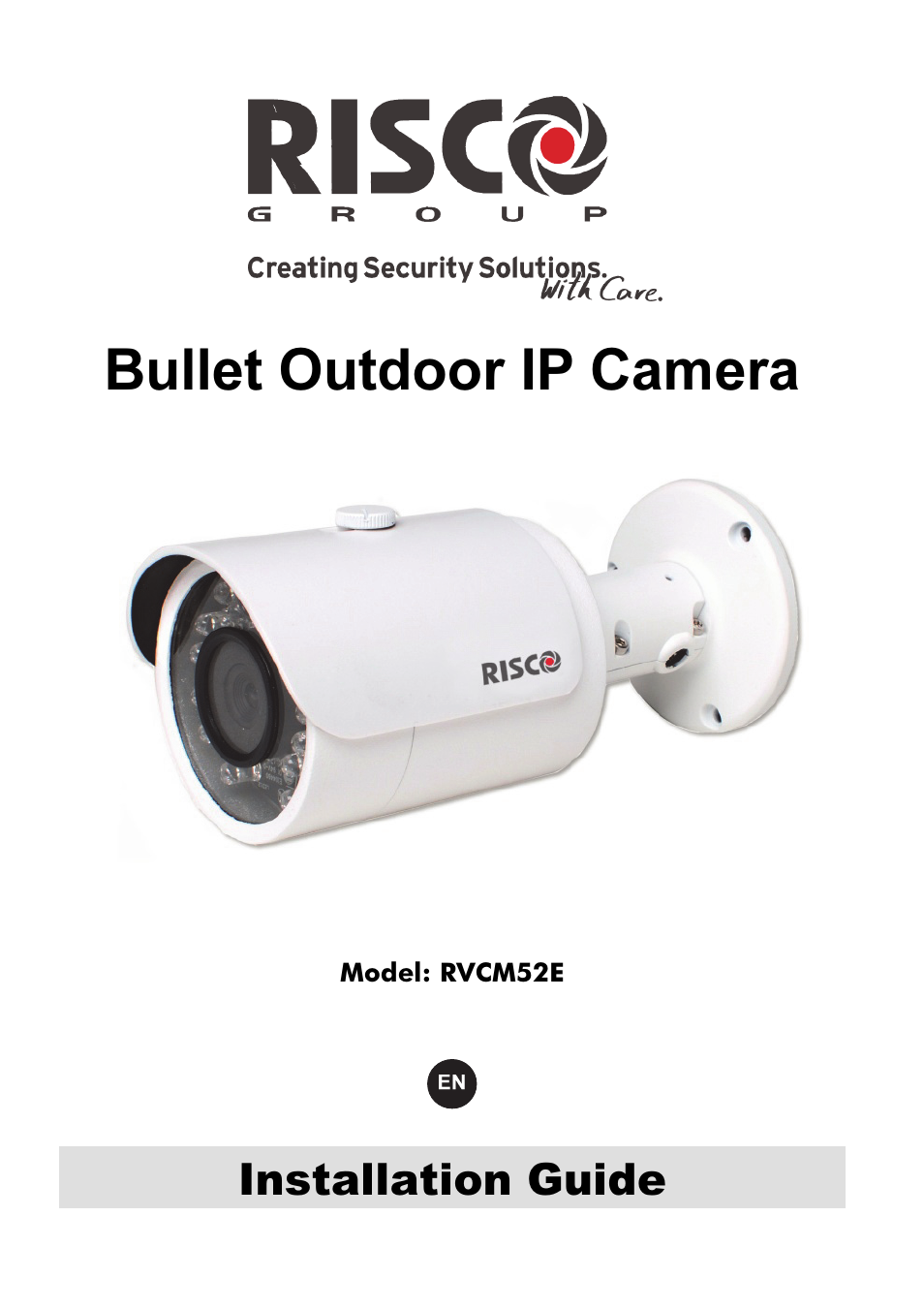 RISCO Group Bullet Outdoor RVCM52E User Manual | 24 pages