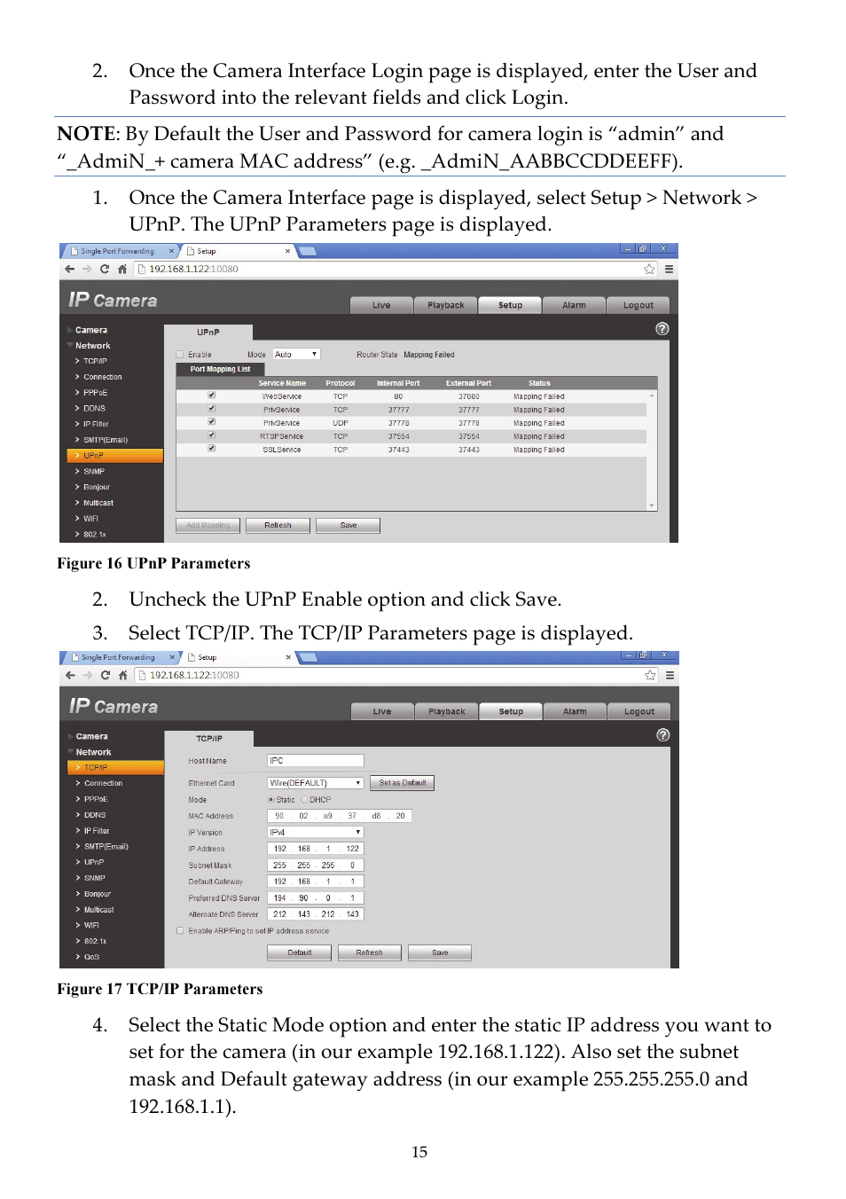 RISCO Group VUpoint Bullet Outdoor IP Camera RVCM52E User Manual | Page 15 / 76