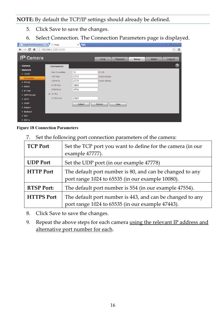 RISCO Group VUpoint Bullet Outdoor IP Camera RVCM52E User Manual | Page 16 / 76