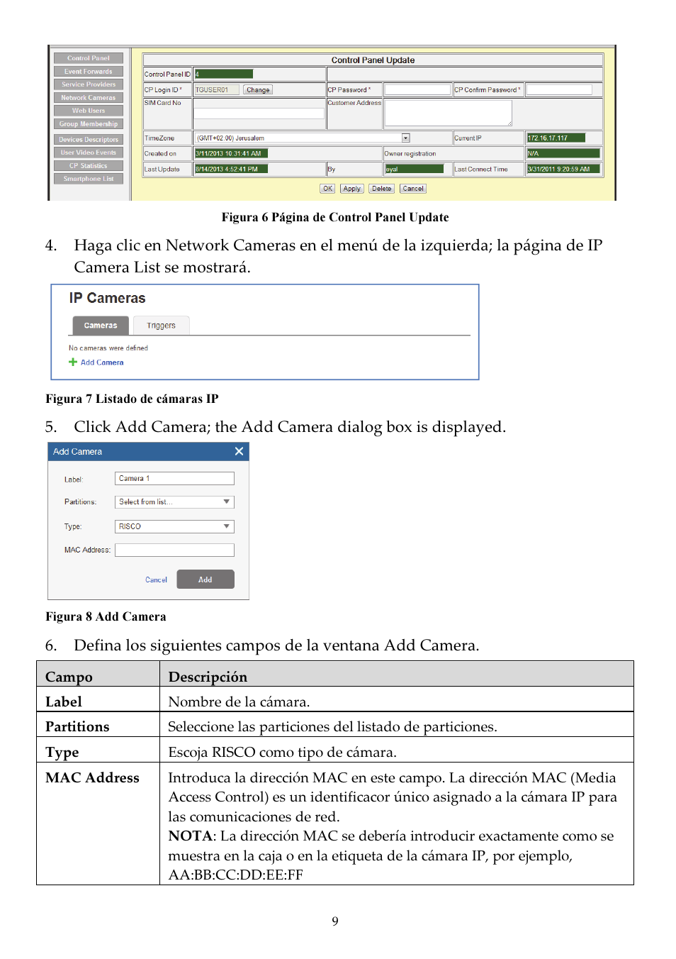 RISCO Group VUpoint Bullet Outdoor IP Camera RVCM52E User Manual | Page 63 / 76