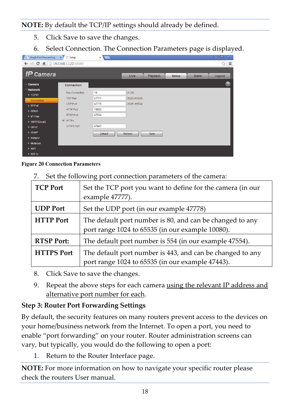 RISCO Group VUpoint Indoor IP Camera RVCM11H User Manual | Page 18 / 92