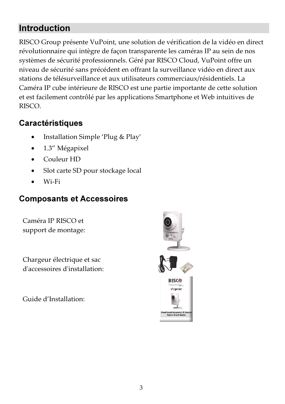 Introduction | RISCO Group VUpoint Indoor IP Camera RVCM11H User Manual | Page 25 / 92