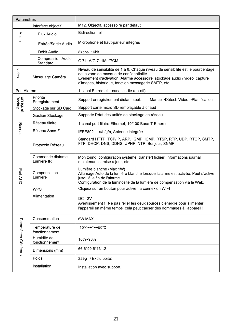 RISCO Group VUpoint Indoor IP Camera RVCM11H User Manual | Page 43 / 92