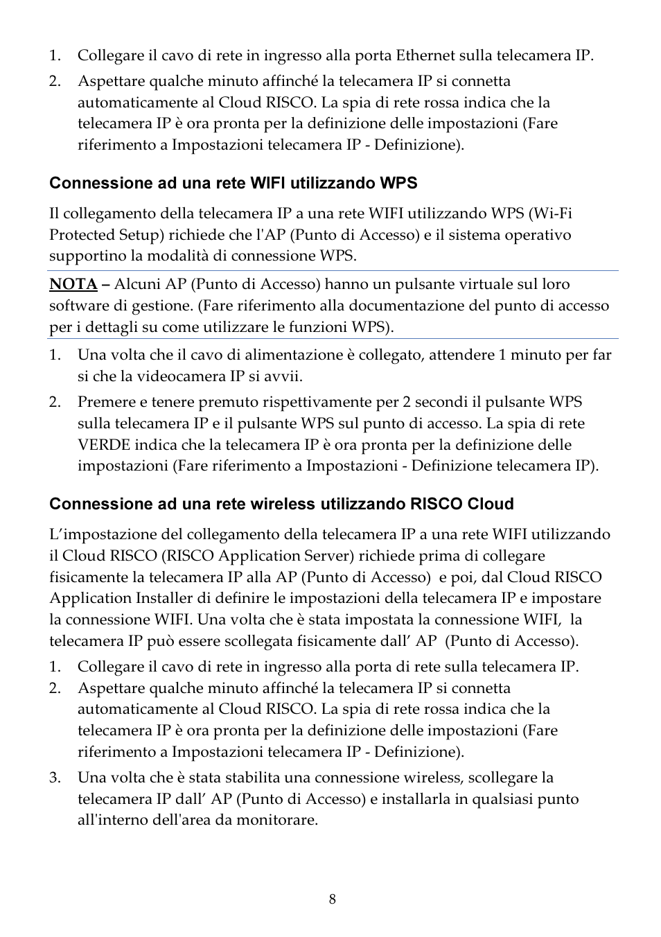 RISCO Group VUpoint Indoor IP Camera RVCM11H User Manual | Page 52 / 92