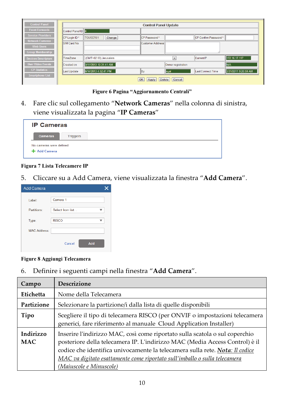 RISCO Group VUpoint Indoor IP Camera RVCM11H User Manual | Page 54 / 92
