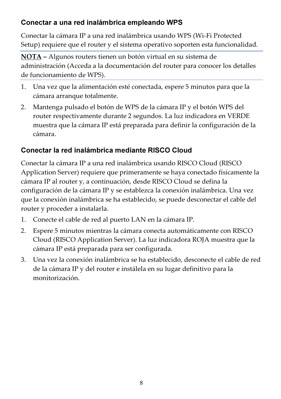 RISCO Group VUpoint Indoor IP Camera RVCM11H User Manual | Page 74 / 92