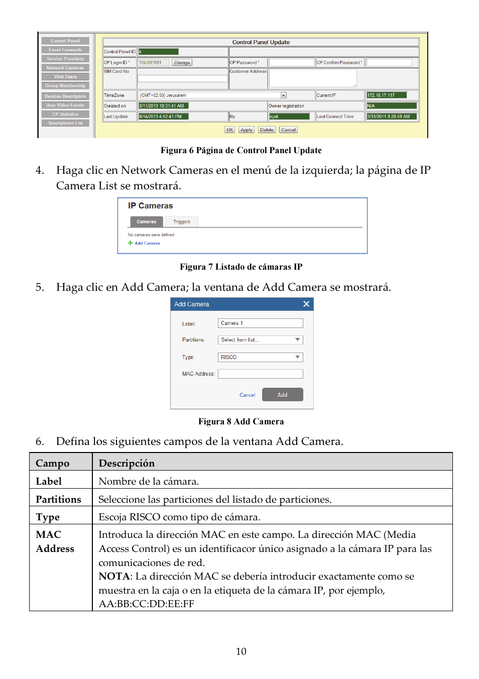 RISCO Group VUpoint Indoor IP Camera RVCM11H User Manual | Page 76 / 92