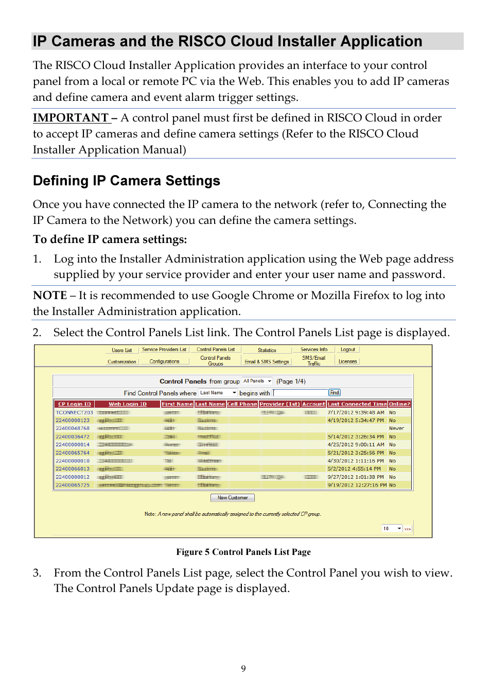 Defining ip camera settings | RISCO Group VUpoint Indoor IP Camera RVCM11H User Manual | Page 9 / 92