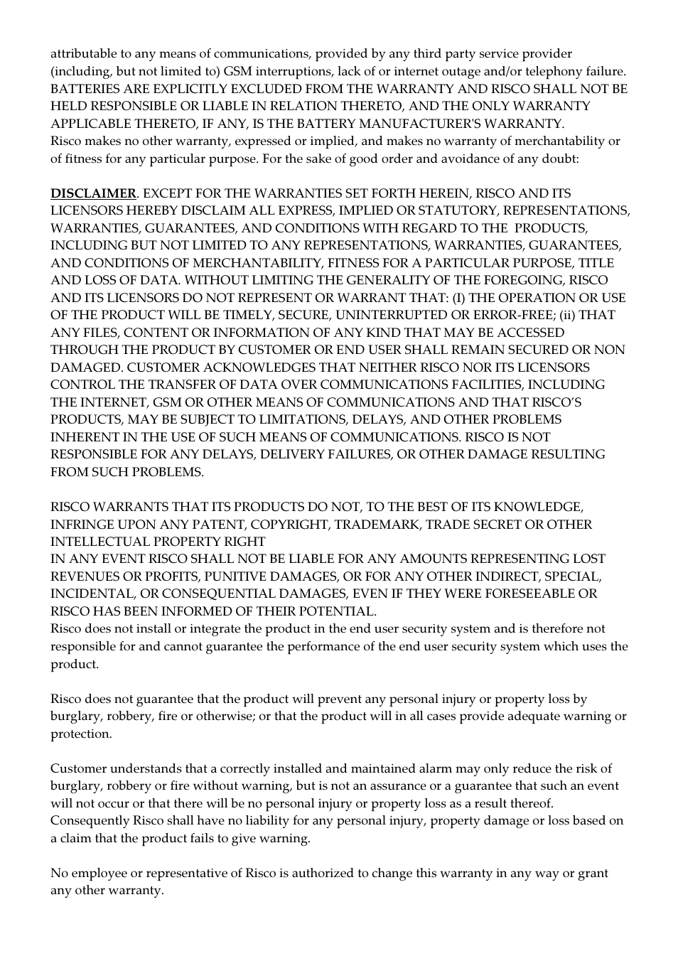 RISCO Group VUpoint Indoor IP Camera RVCM11H User Manual | Page 90 / 92