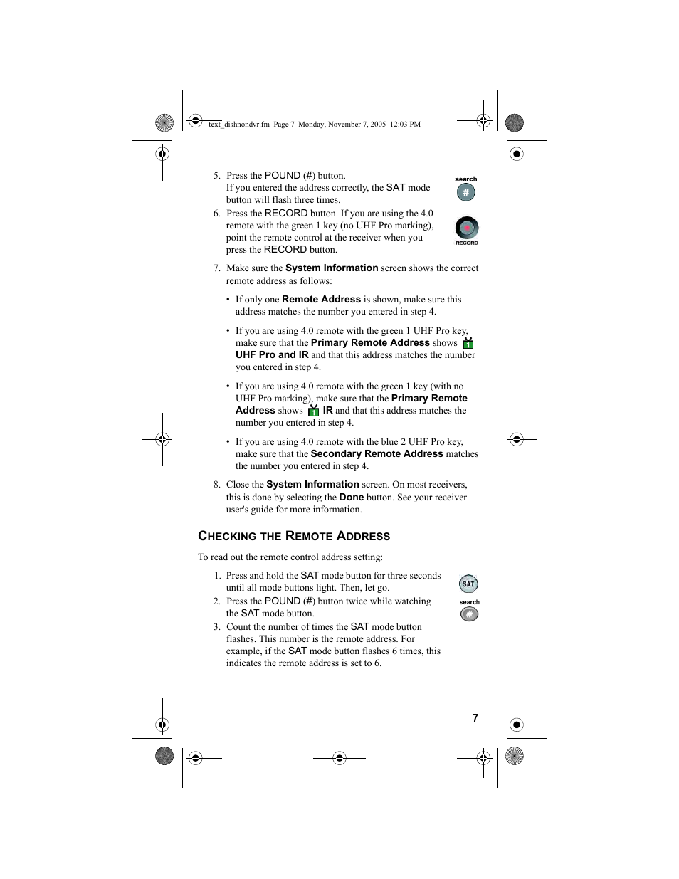 Checking the remote address | Dish Network 3.2 User Manual | Page 8 / 46