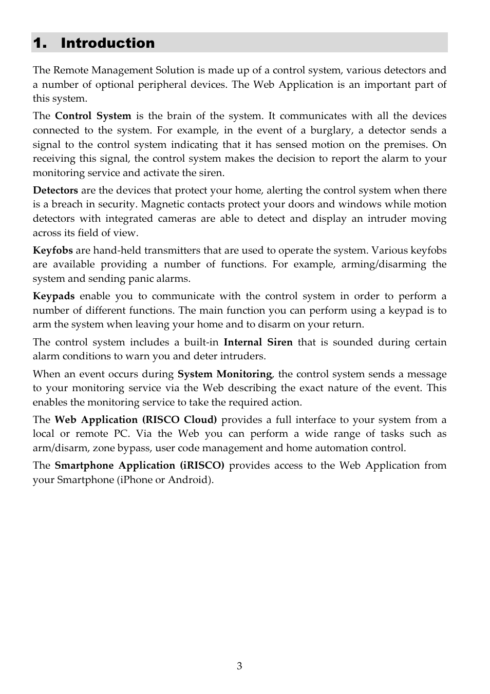 Introduction | RISCO Group RISCO Application Server User Manual | Page 3 / 32