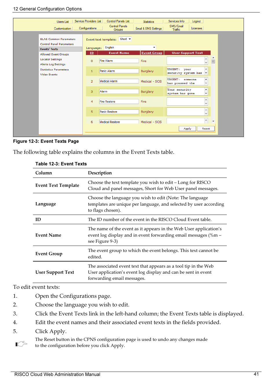 RISCO Group RISCO Application Server User Manual | Page 45 / 72