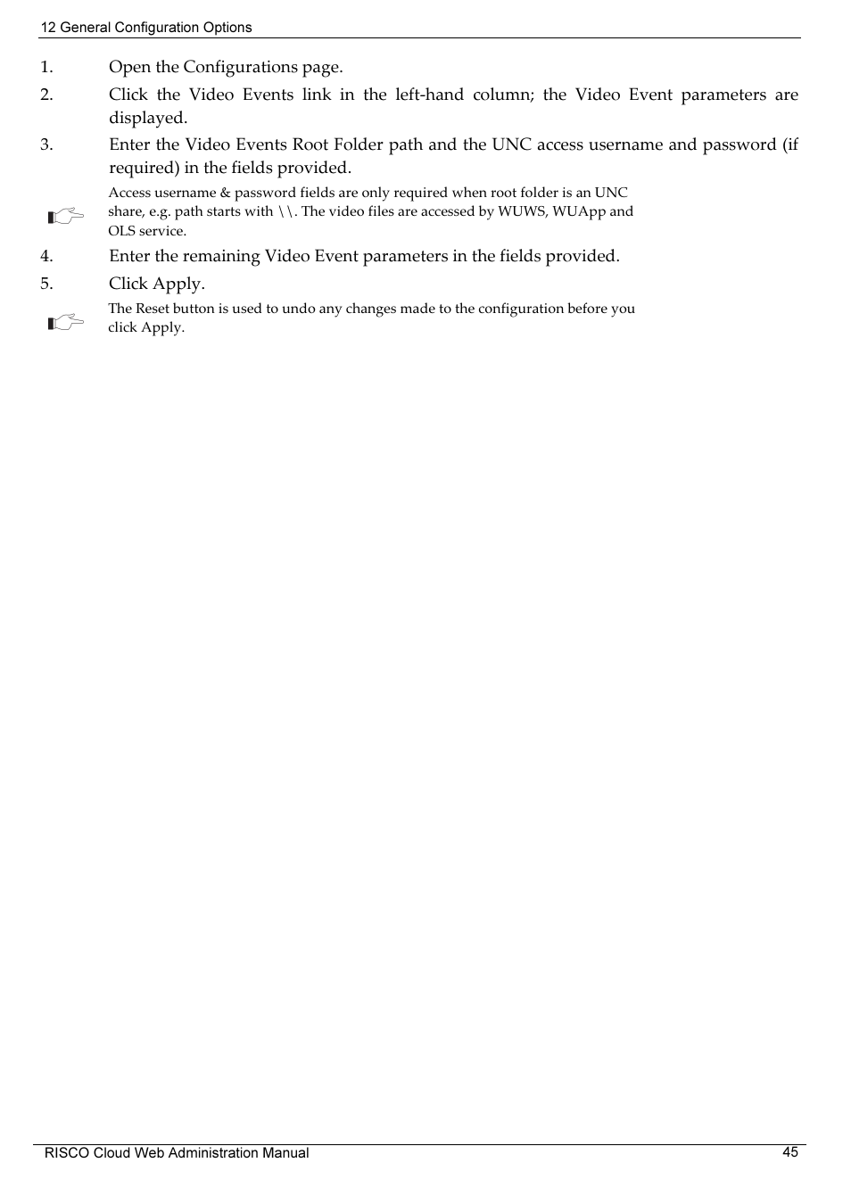 RISCO Group RISCO Application Server User Manual | Page 49 / 72