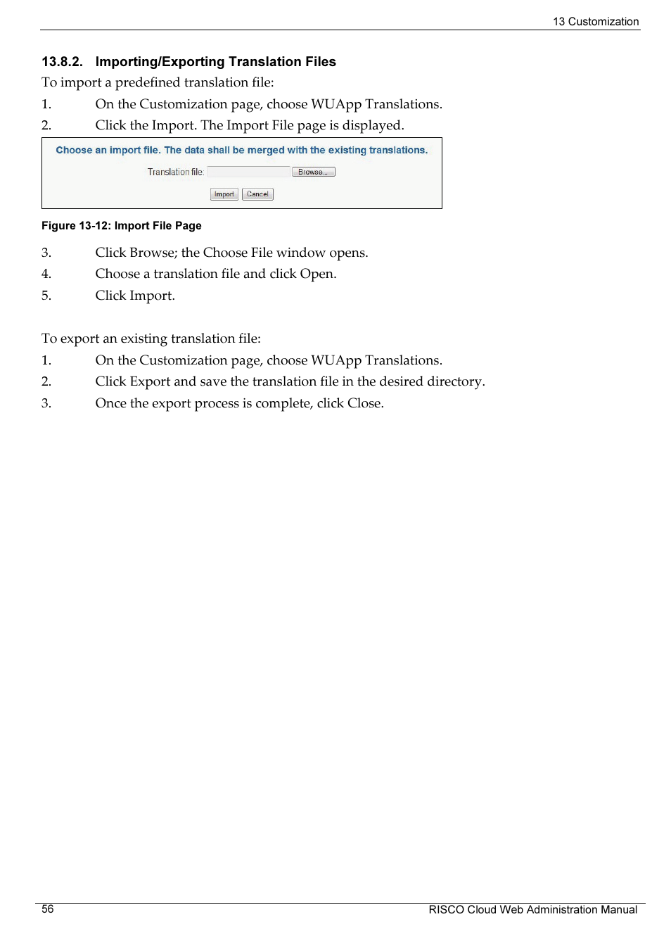 RISCO Group RISCO Application Server User Manual | Page 60 / 72