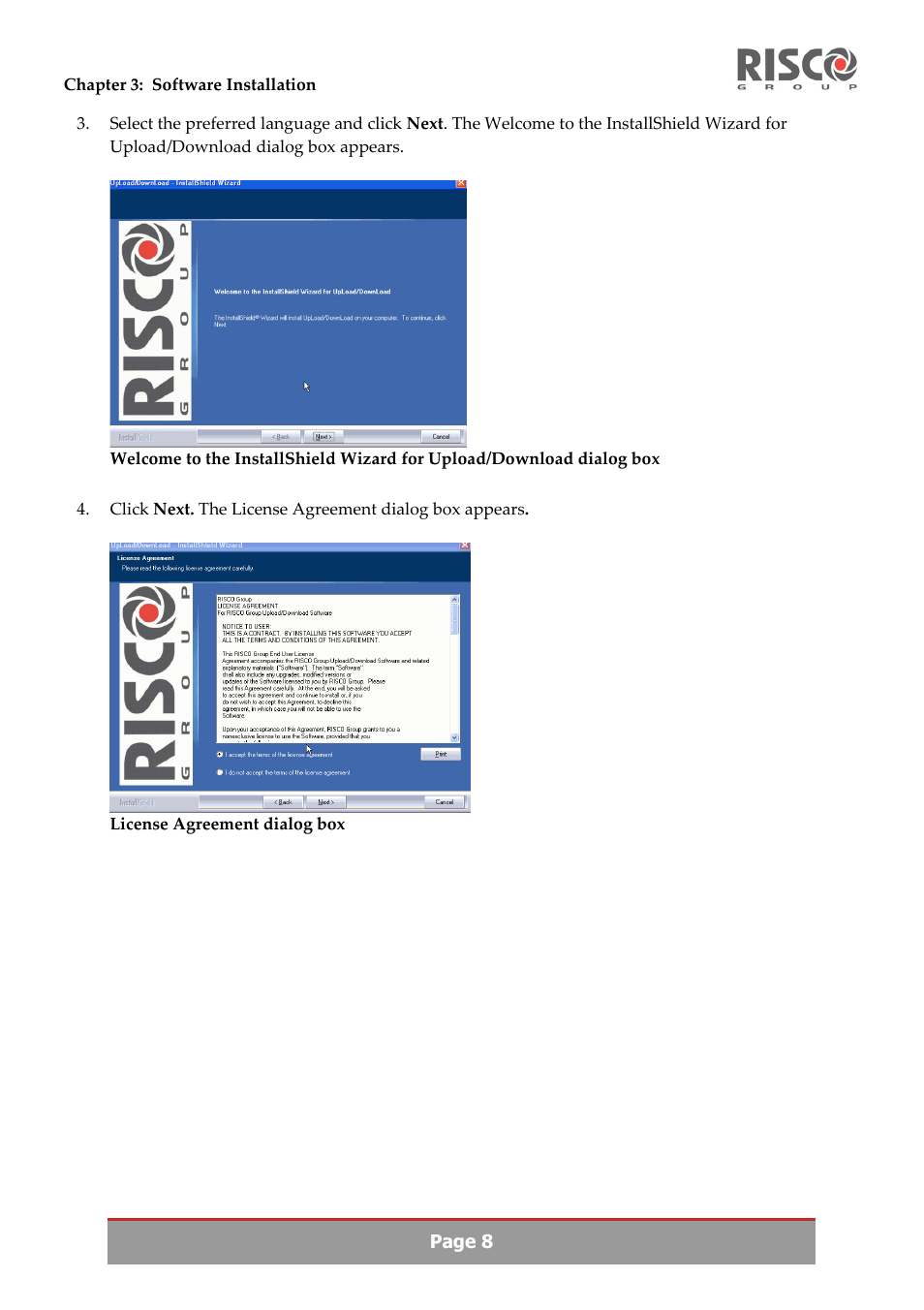 RISCO Group Upload/Download software User Manual | Page 11 / 48