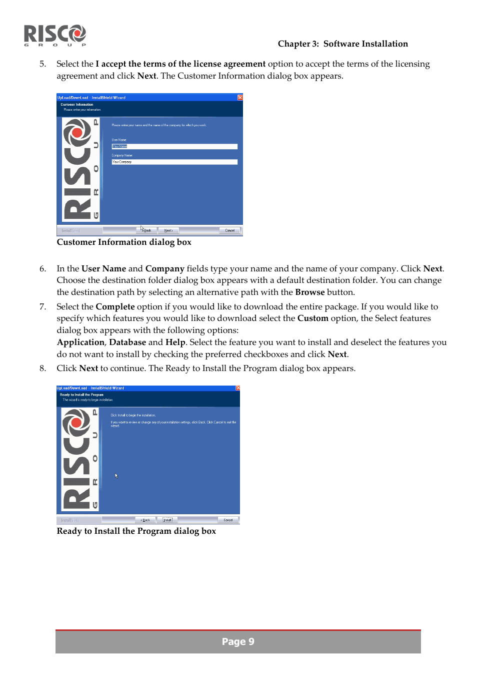 RISCO Group Upload/Download software User Manual | Page 12 / 48