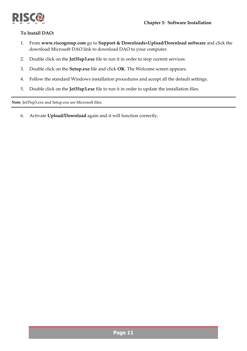 RISCO Group Upload/Download software User Manual | Page 14 / 48
