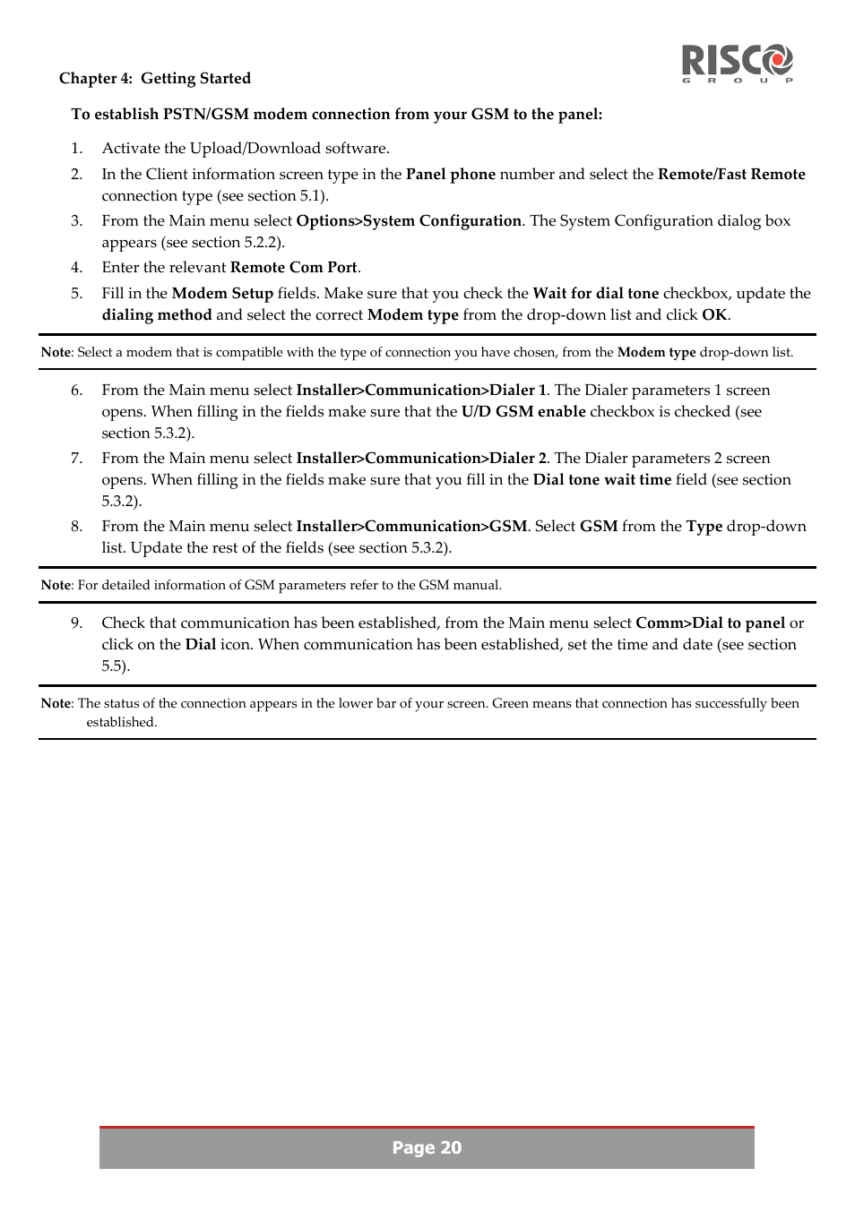 RISCO Group Upload/Download software User Manual | Page 23 / 48