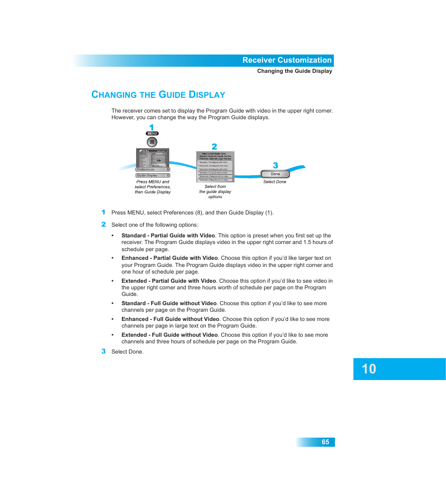 Hanging, Uide, Isplay | Dish Network Chapter 10 User Manual | Page 7 / 10