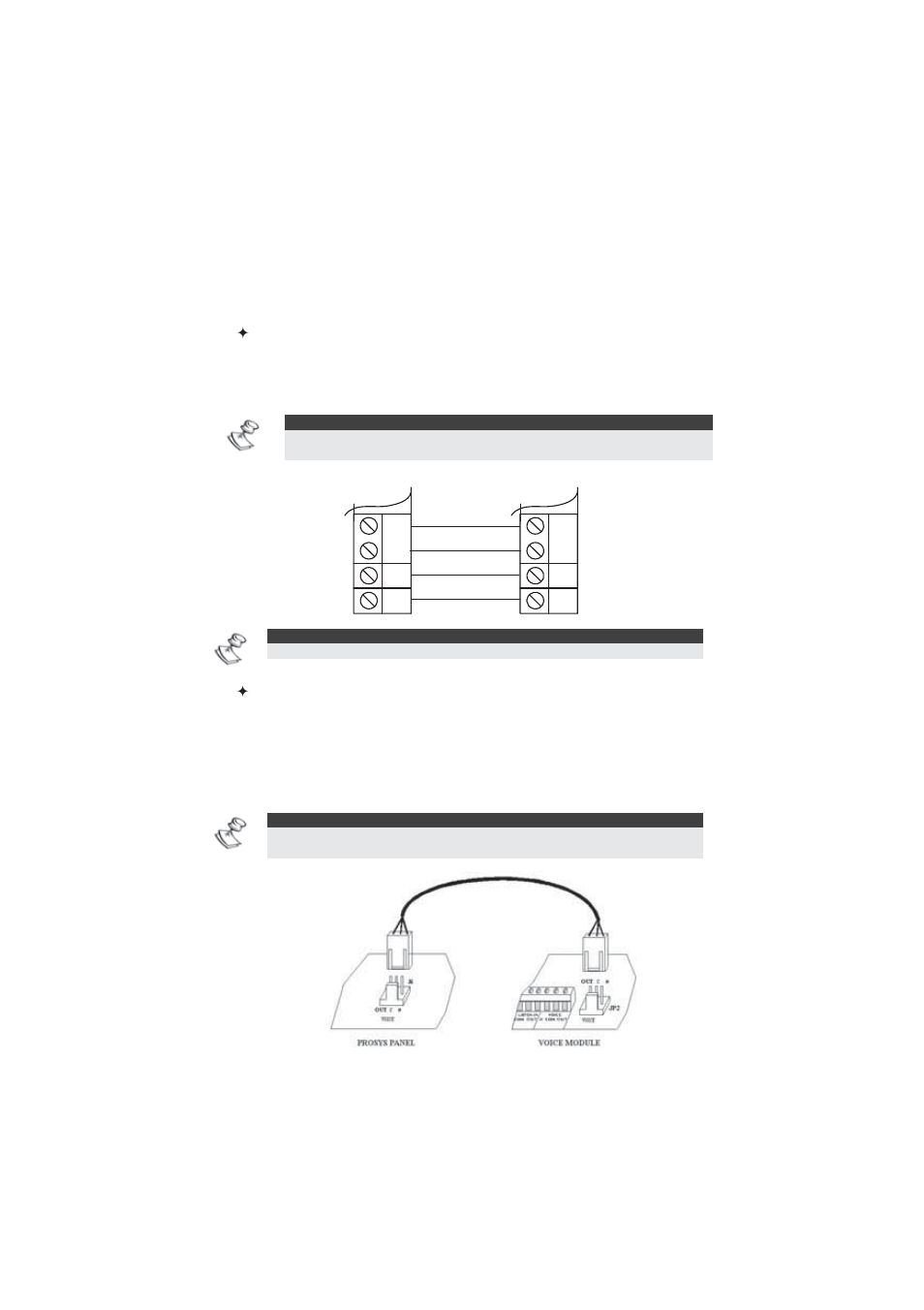 Connectors, Voice module installation guide 11 | RISCO Group ProSYS EV User Manual | Page 11 / 20