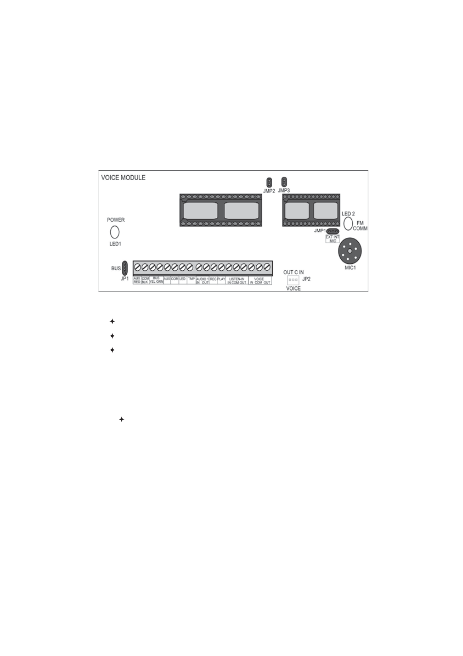 Voice module components, Channels | RISCO Group ProSYS EV User Manual | Page 7 / 20