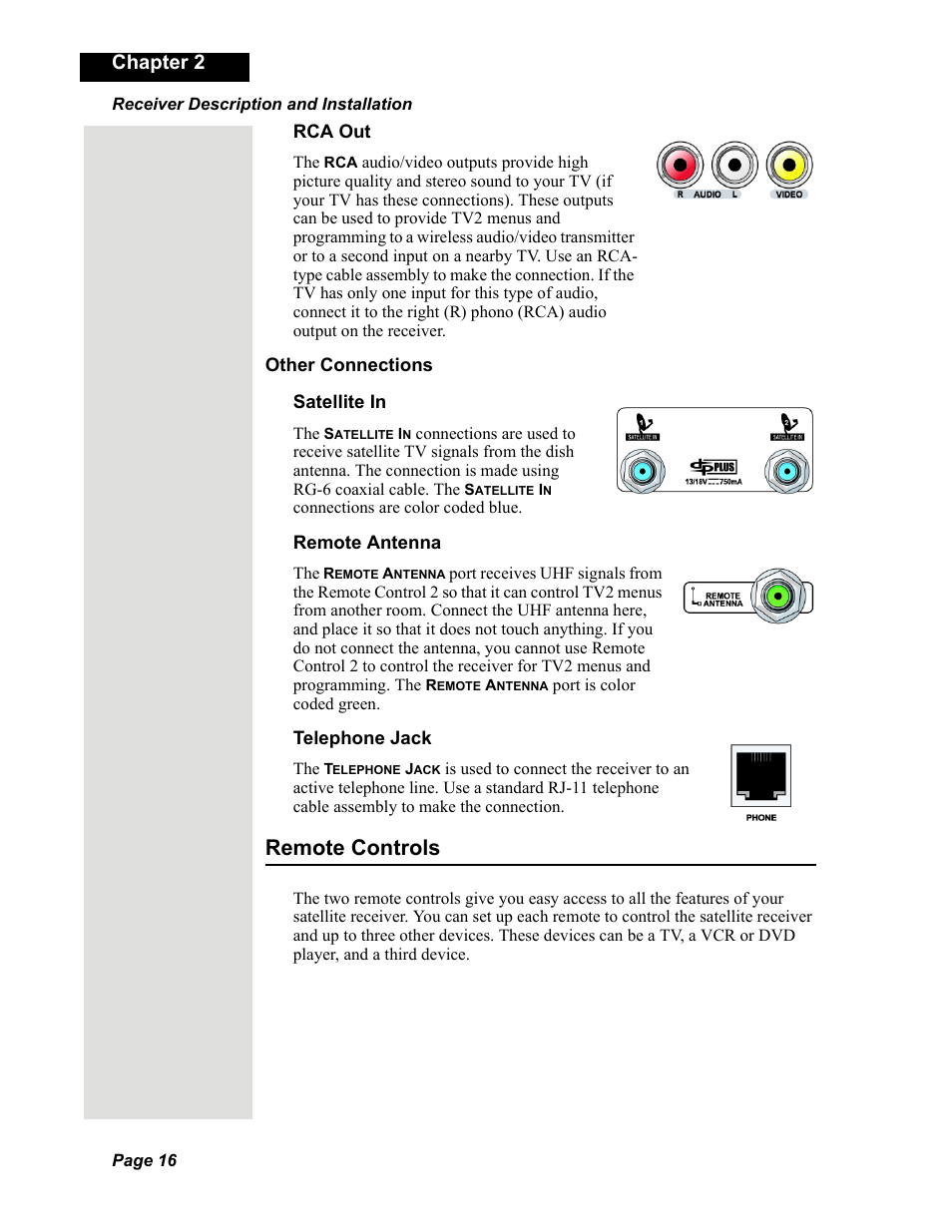 Remote controls, Chapter 2 | Dish Network Solo 351 User Manual | Page 21 / 138