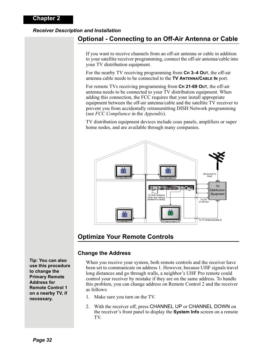 Optimize your remote controls, Chapter 2, Change the address | Dish Network Solo 351 User Manual | Page 37 / 138