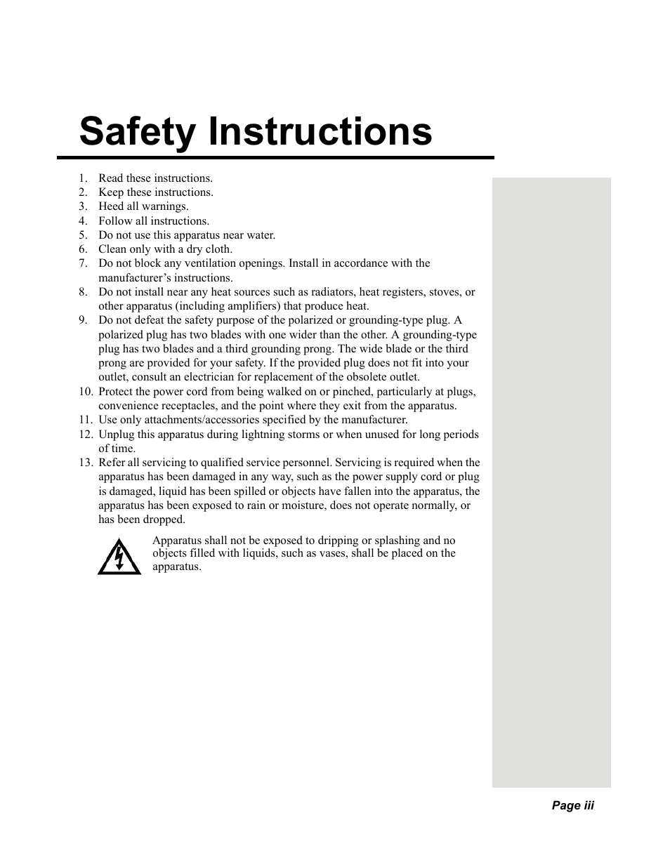Safety instructions | Dish Network Solo 351 User Manual | Page 4 / 138
