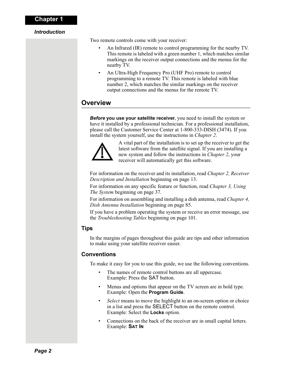 Overview | Dish Network Solo 351 User Manual | Page 7 / 138