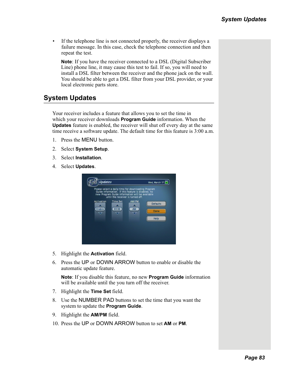 System updates | Dish Network Solo 351 User Manual | Page 88 / 138