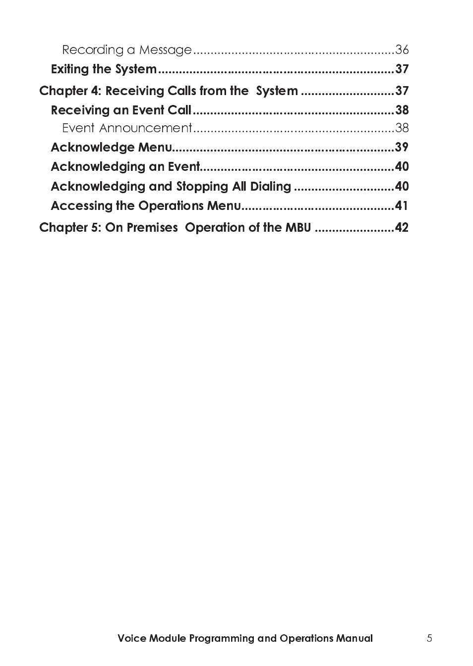 RISCO Group ProSYS, Interactive Voice Module User Manual | Page 5 / 44