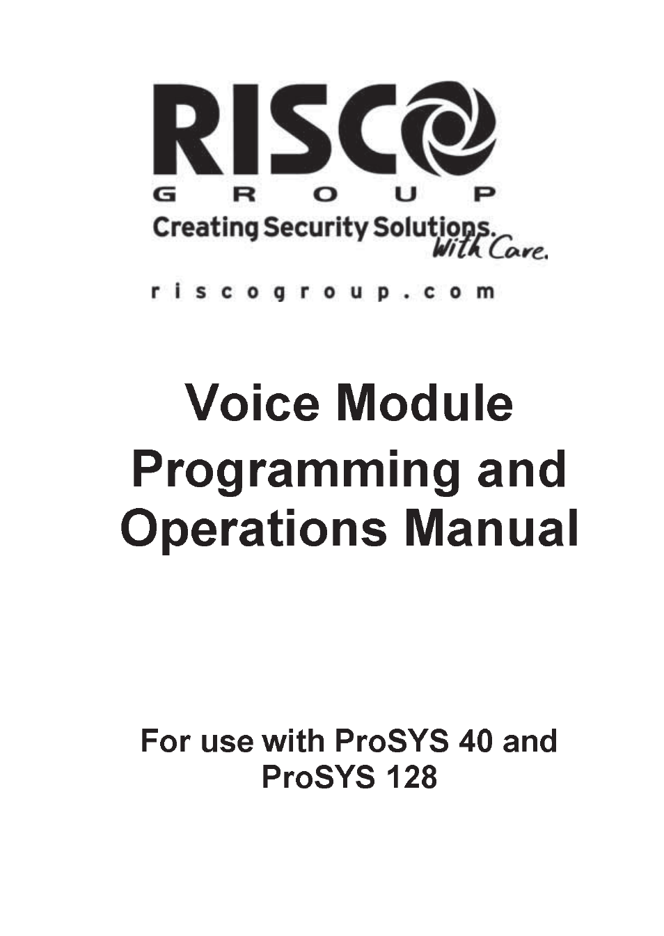 RISCO Group ProSYS, Interactive Voice Module User Manual | 56 pages