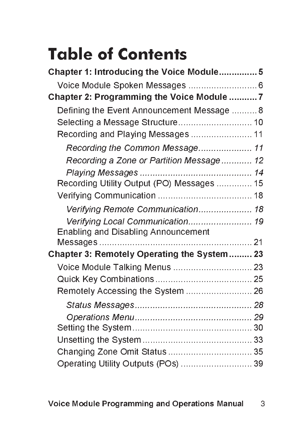 RISCO Group ProSYS, Interactive Voice Module User Manual | Page 3 / 56