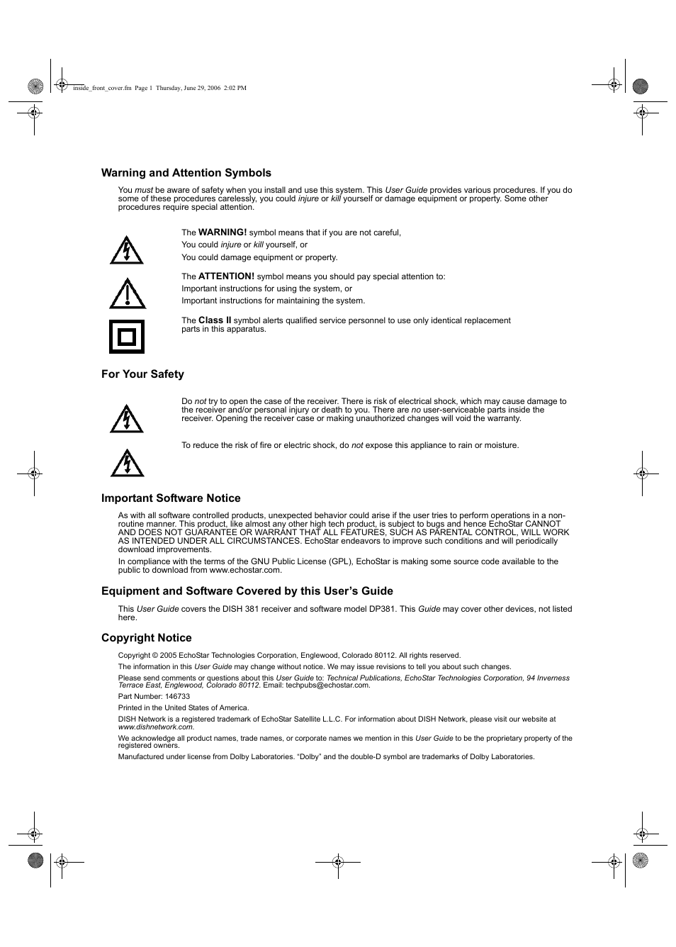 Dish Network Solo 381 User Manual | 114 pages
