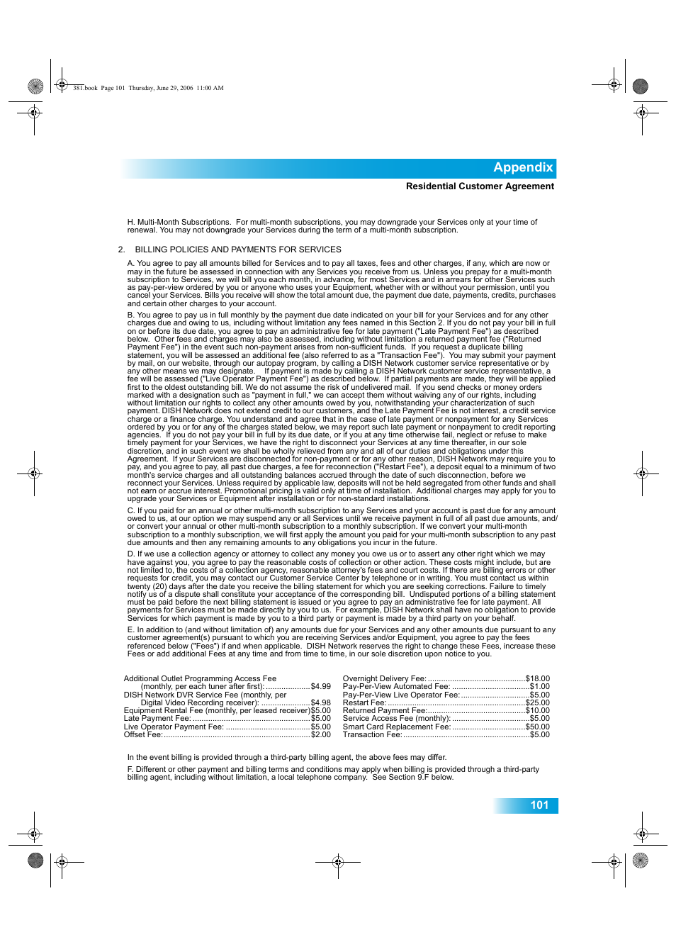 Appendix | Dish Network Solo 381 User Manual | Page 106 / 114