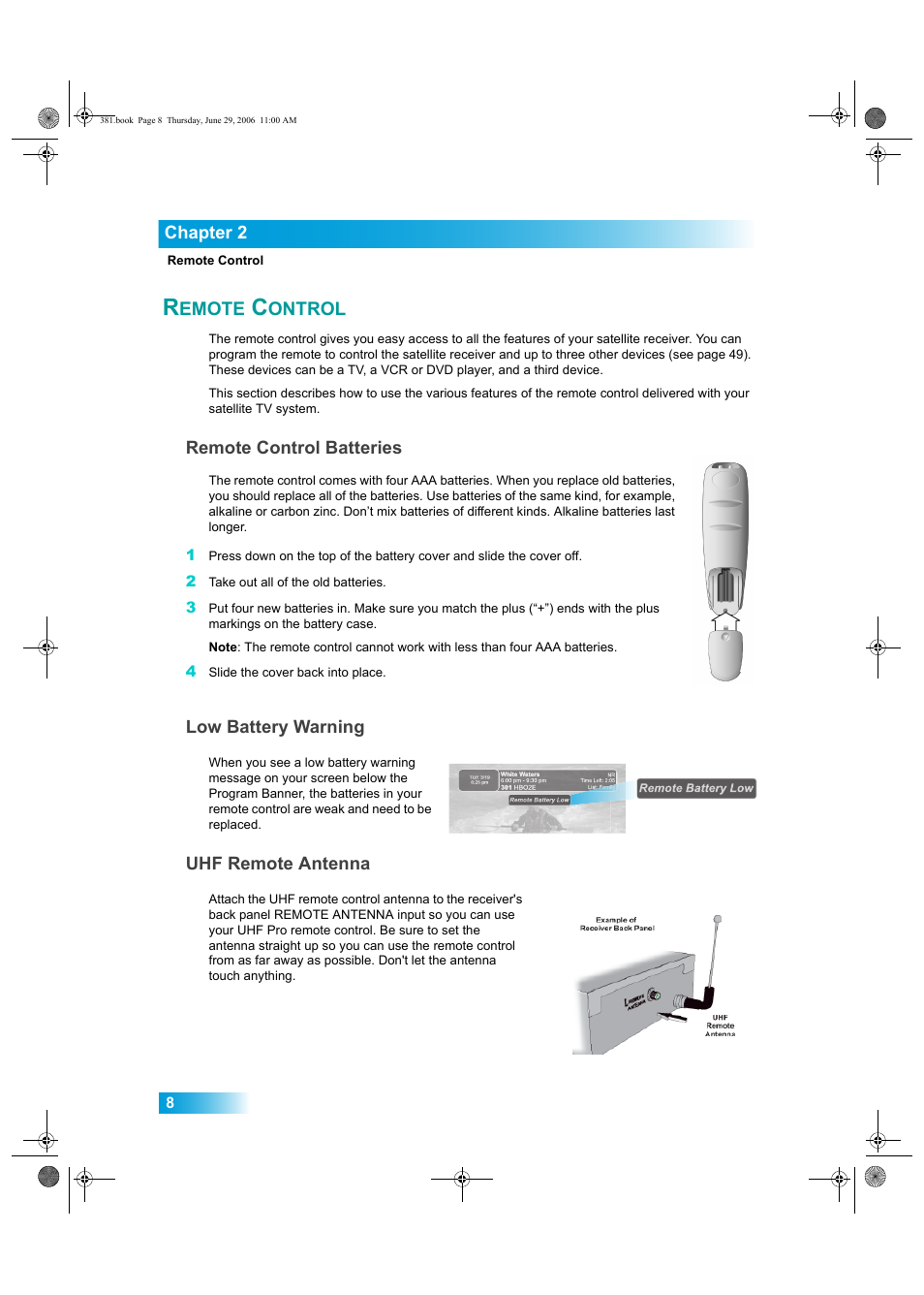 Emote, Ontrol | Dish Network Solo 381 User Manual | Page 13 / 114