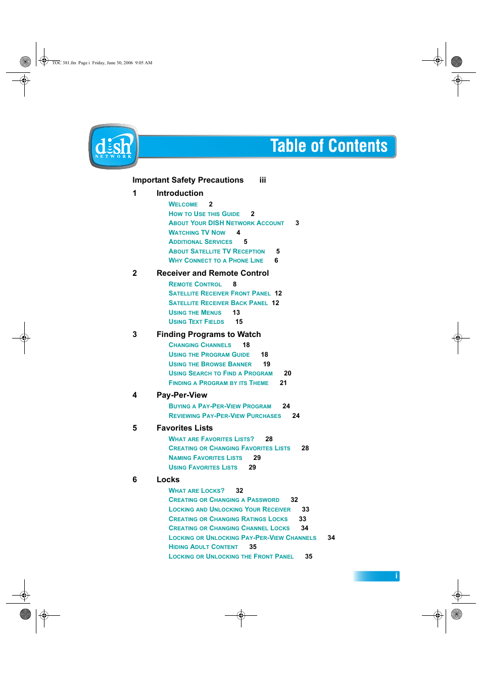 Dish Network Solo 381 User Manual | Page 2 / 114