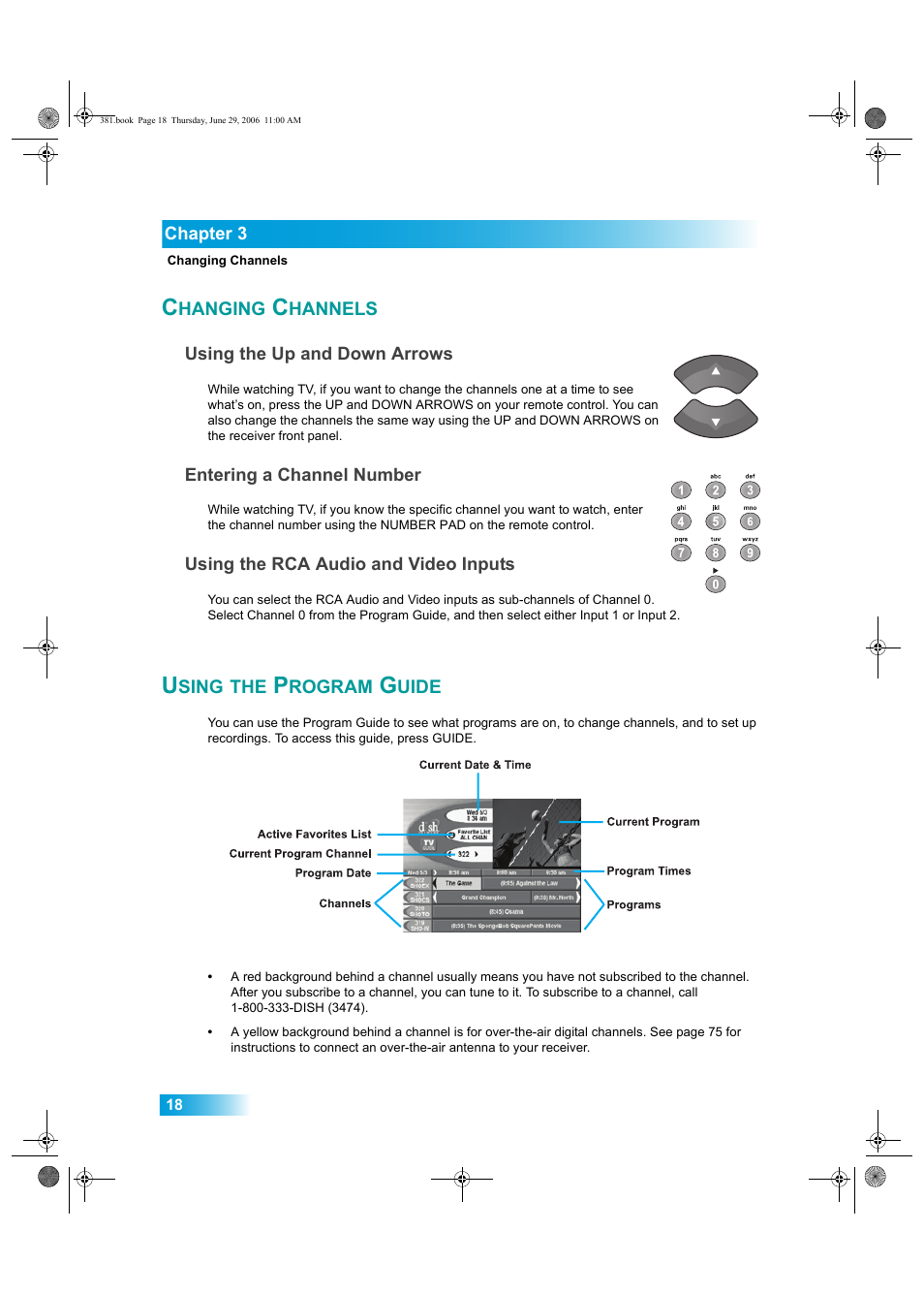 Hanging, Hannels, Sing | Rogram, Uide | Dish Network Solo 381 User Manual | Page 23 / 114